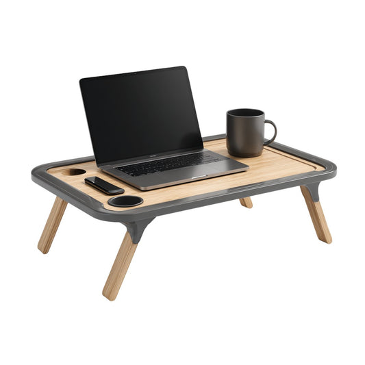 Pro-Ergo Foldable Bed Desk with Cooling Fan & Drawer